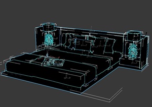 某主卧室床具设计3d模型
