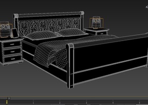 某详细完整的床具设计3d模型
