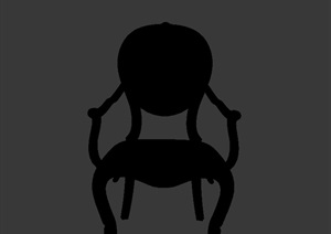 欧式单人详细椅子设计3d模型