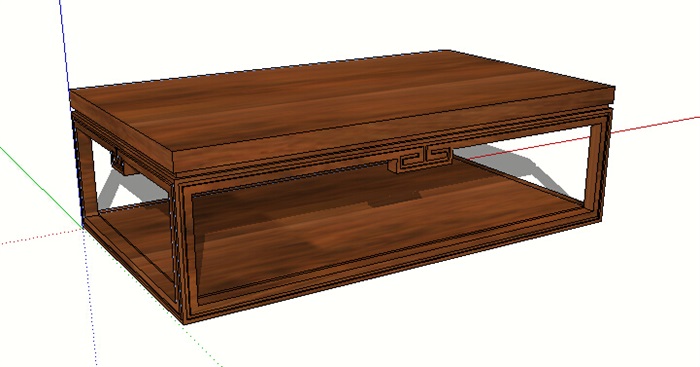 现代木质室内桌子设计su模型