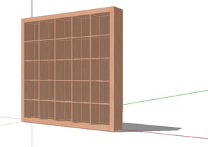 某室内置物柜子设计SU(草图大师)模型