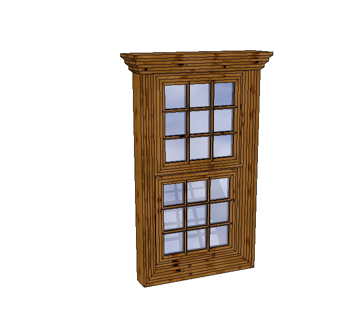 经典详细的窗子设计su模型(3)