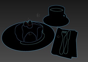 餐具素材设计3d模型
