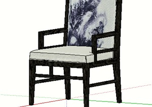 中式详细的靠椅设计SU(草图大师)模型