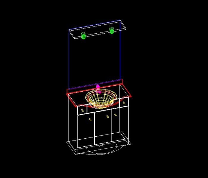 室内厨卫素材设计cad三维图(4)