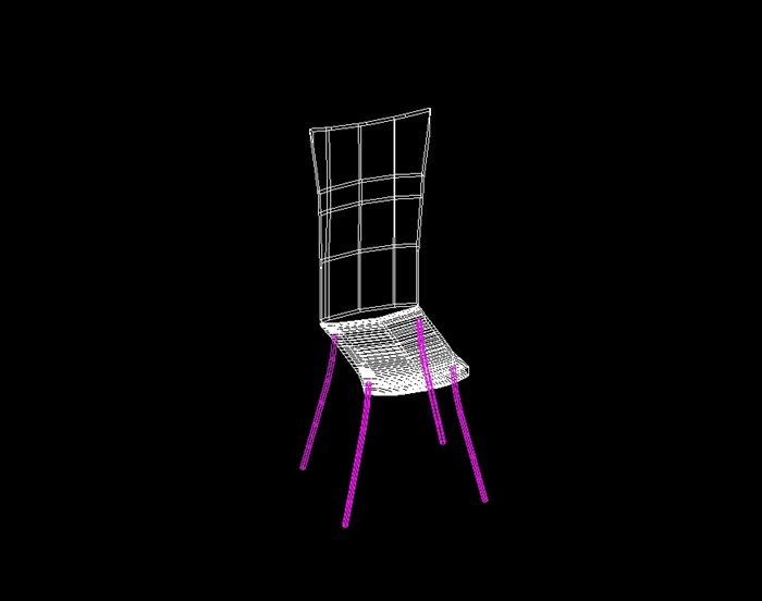 室内家具椅子cad三维图(4)