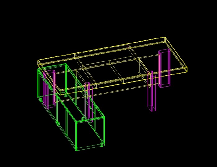 室内家具桌子设计cad三维图(1)