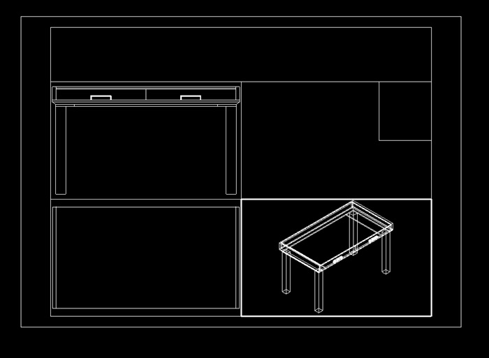 室内家具桌子设计cad方案(1)