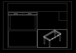 室内家具桌子设计cad方案