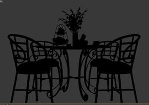 餐桌椅独特详细设计SU(草图大师)模型