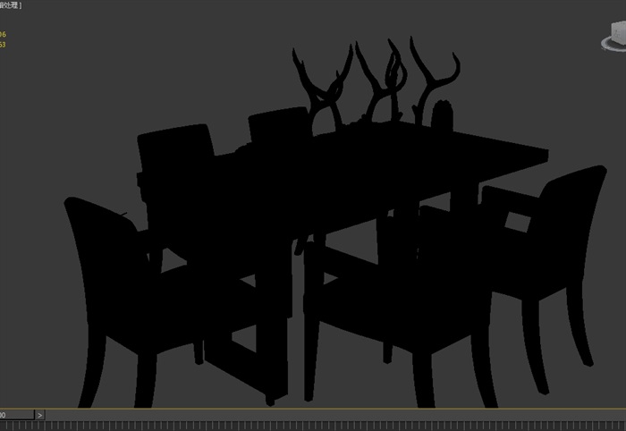 住宅室内餐桌椅设计3d模型(1)