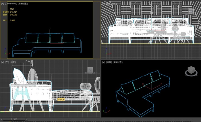沙发组合详细设计3d模型(2)