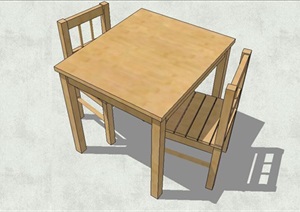儿童桌椅子设计SU(草图大师)模型