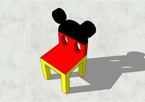 米奇儿童椅子SU(草图大师)模型