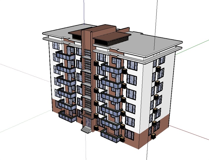 多层住宅楼su模型(1)