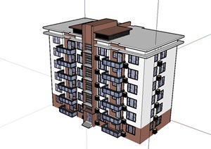 多层住宅楼SU(草图大师)模型