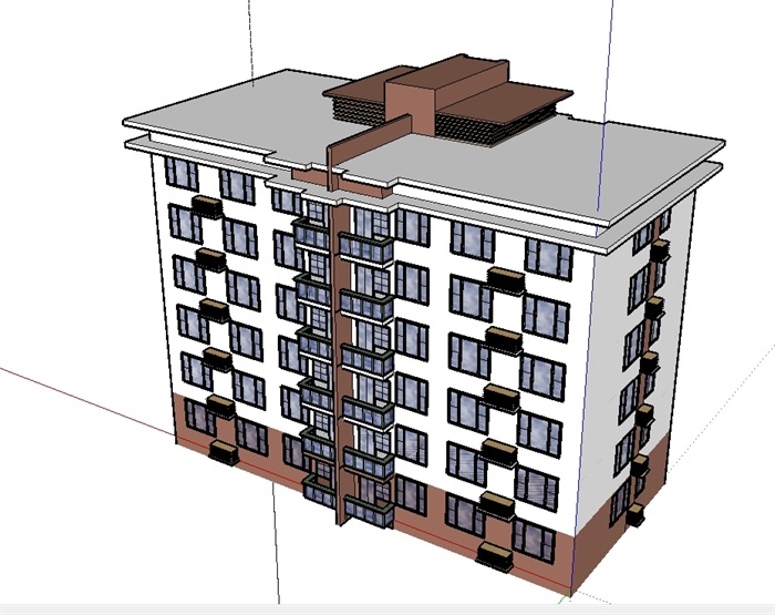 多层住宅楼su模型(3)