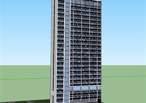 高层办公建筑楼SU(草图大师)模型