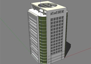 小高层住宅楼设计SU(草图大师)模型