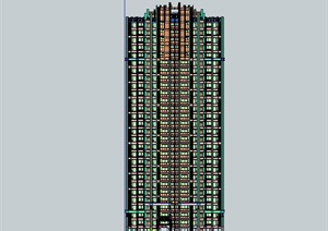 高层住宅楼建筑SU(草图大师)模型