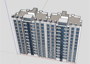 员工成套高层住宅楼SU(草图大师)模型