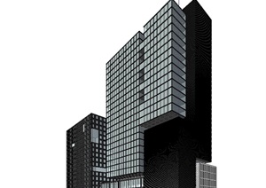 现代办公楼设计SU(草图大师)模型