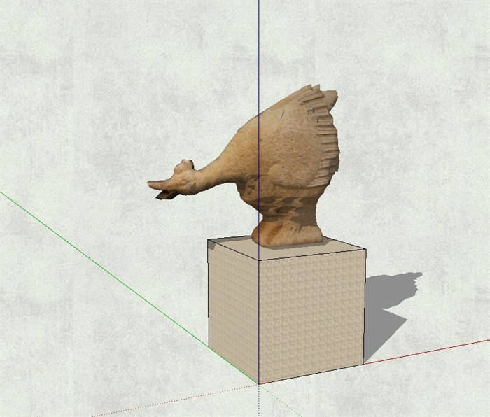 动物雕塑小品设计su模型(1)