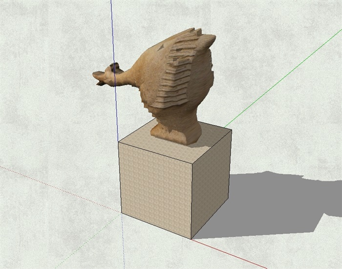 动物雕塑小品设计su模型(3)