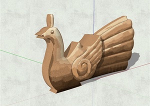抽象动物雕塑素材设计SU(草图大师)模型