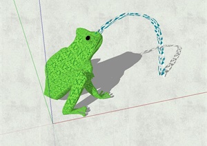 青蛙动物雕塑设计SU(草图大师)模型