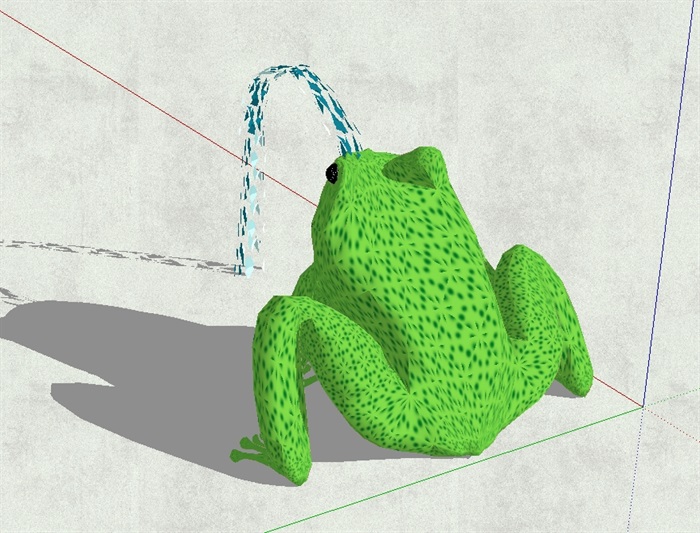 青蛙动物雕塑设计su模型(2)