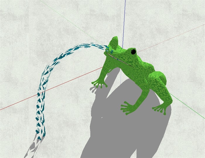 青蛙动物雕塑设计su模型(3)