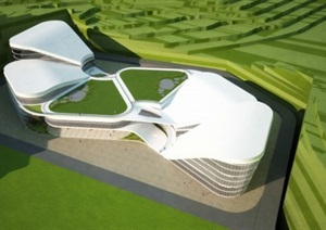 现代会展中心ＳＵ建筑方案模型