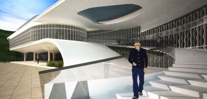 现代会展中心ＳＵ建筑方案模型(2)