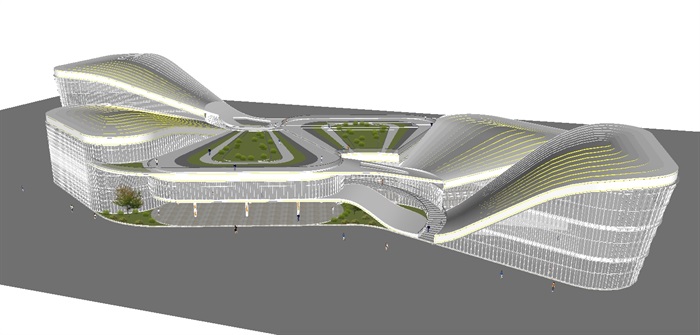 现代会展中心ＳＵ建筑方案模型(5)