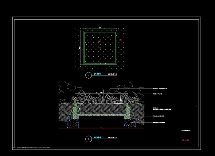 绿化软质井盖设计cad施工图(1)