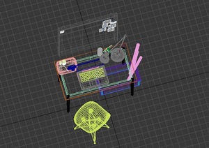 现代室内桌椅详细设计3d模型