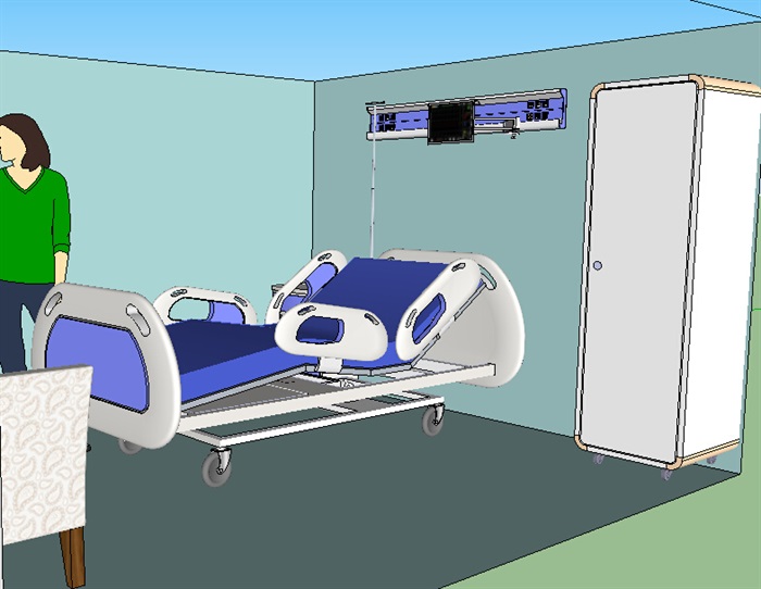 医院空间素材设计su模型