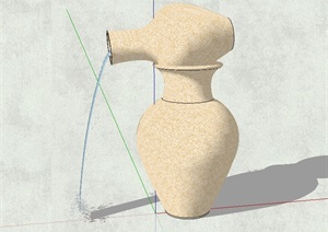 花瓶雕塑素材设计SU(草图大师)模型