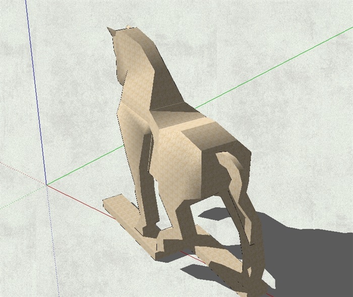马雕塑详细设计su模型(3)