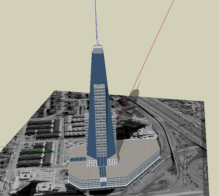 韦斯顿摩天办公大楼su模型(2)
