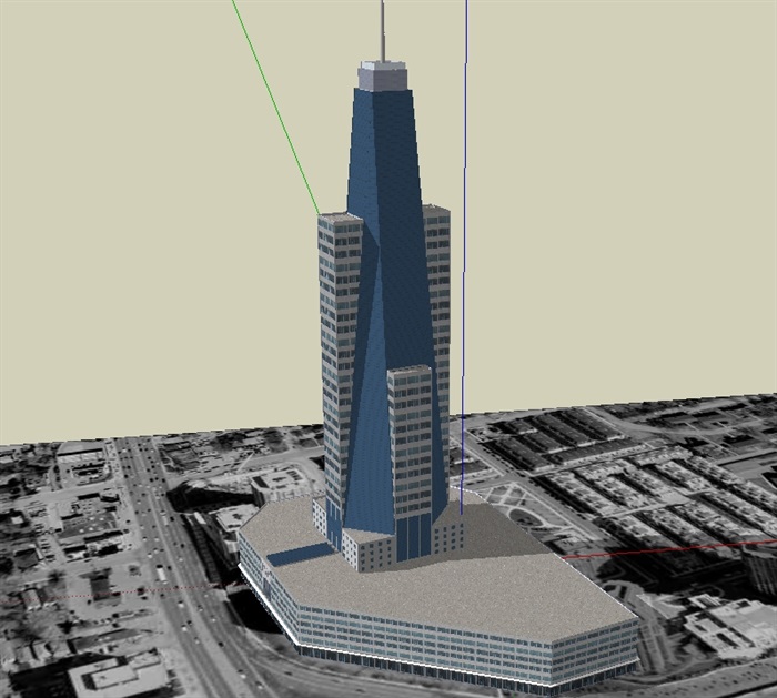 韦斯顿摩天办公大楼su模型(3)