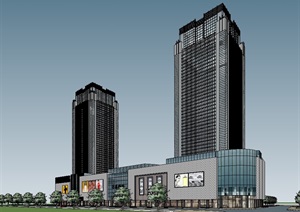 永昌国际高层商业办公楼SU(草图大师)模型
