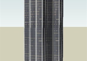 现代高层写字楼办公中心建筑设计SU(草图大师)模型