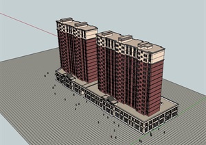 经典高层商住房设计SU(草图大师)模型