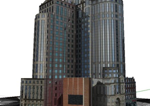 现代高层行政中心办公楼SU(草图大师)模型