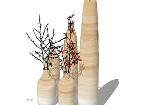 花瓶室内装饰素材SU(草图大师)模型