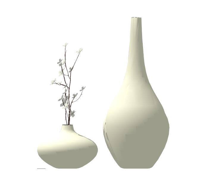 花瓶摆件素材设计su模型