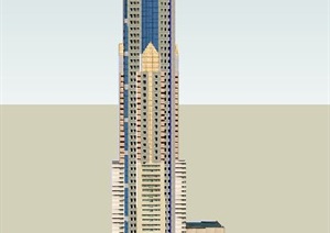 高层办公大厦建筑SU(草图大师)模型