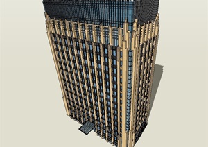 新古典风格办公楼高层建筑设计SU(草图大师)模型